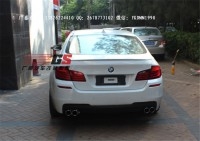 BMW新寶馬5系F10F18改M-TECH包圍霧燈前后杠改裝排氣管前唇后唇