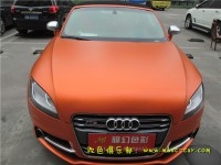 奧迪TT車身改顏色 深圳汽車改色貼膜哪里好 車衣裳膜幻色彩