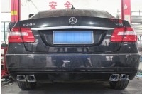 奔馳E級 E200 E260 E300 改裝E63 AMG款中尾段排氣管 M鼓 跑車音