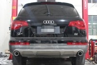 奧迪Q7 改裝中尾段排氣管 原裝位不銹鋼回壓鼓 M鼓 跑車聲音改裝排氣管