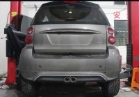 奔馳smart 改裝中尾段排氣管 專用不銹鋼回壓鼓 M鼓 跑車聲音改裝排氣管