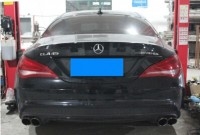 奔馳CLA260 改裝排氣管 專用不銹鋼中尾段回壓鼓 M鼓 跑車聲音改裝排氣管