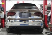 奧迪A1 改裝排氣管 奧迪A1專用不銹鋼中尾段回壓鼓 M鼓 跑車聲音改裝排氣管