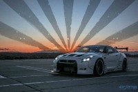 日產(chǎn)GTRR35改裝LBPERFORMANCE款寬體包圍前唇尾翼后擾流排氣