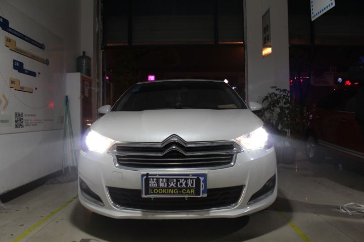 合肥藍精靈雪鐵龍C4L改燈歐司朗氙氣燈HID大燈升級