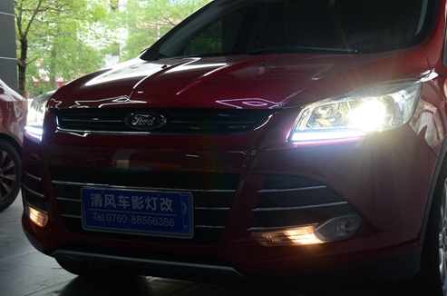 福特翼虎氙氣燈改裝  中山清風(fēng)車影燈改