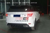 路虎攬勝運(yùn)動(dòng)Range rover sport改裝LUMMA后大包圍四出排氣管尾嘴