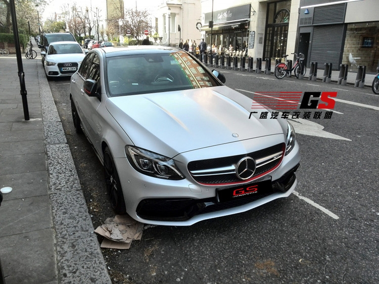 14 15奔馳C級(jí)W205改裝AMG大包奔馳C63改裝包圍 碳纖維尾翼 前后唇