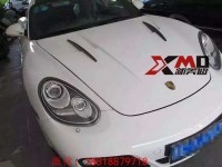 保時捷911 997 卡曼 987改裝 MISHA款機(jī)蓋定制 碳纖維內(nèi)飾尾翼排氣改裝