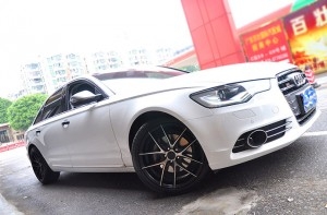 弘添 奧迪A6L 改裝19寸美國(guó)MHT 正品輪轂 米其林輪胎