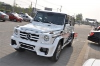 奔馳G級(jí)W463 G500 AMG改裝WALD大包圍機(jī)蓋排氣管 奔馳G系改裝包圍