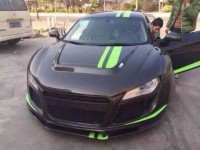 奧迪R8PPI改裝碳纖維大包圍 R8前杠/后杠/輪眉全車碳纖套件碳纖尾翼機蓋內(nèi)飾