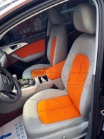 奧迪內(nèi)飾個(gè)性改裝 鄭州車時(shí)尚改裝│轎車內(nèi)飾翻新改色，雙色繚繞又會(huì)展現(xiàn)什么樣的色彩呢？