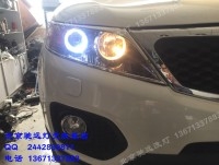 索蘭托車(chē)燈改裝 奧迪Q5小糸透鏡 氙氣燈