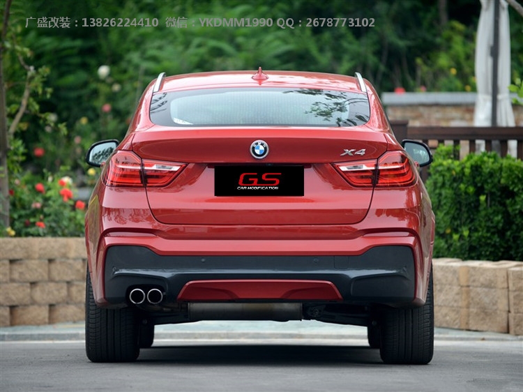2014款寶馬X4M款包圍 運動型大包圍新X 4M sport改裝包圍 排氣管