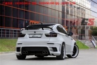 BMW寶馬X6 E71改裝LUMMA寬體大包圍碳纖維機(jī)蓋后唇四出排氣管尾翼