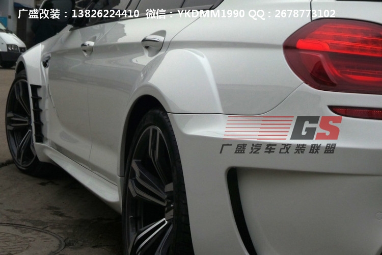 寶馬6系640i 650i F06 M6四門改裝prior-design寬體大包圍尾翼
