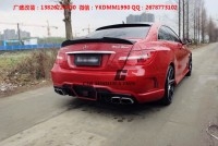 奔馳E級W207 Coupe改裝WALD款碳纖維尾翼頂翼壓尾翼擾流板排氣管
