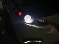 【淳梓改燈】昂克塞拉改燈 大燈改裝Q5雙光透鏡 巖琦氙氣燈 天使眼 紅色惡魔眼