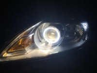 上海09福克斯 大燈改海拉3雙光透鏡 歐司朗氙氣燈 法雷奧安定器 白色天使眼