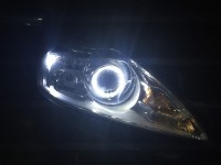 上海09?？怂?大燈改海拉3雙光透鏡 歐司朗氙氣燈 法雷奧安定器 白色天使眼