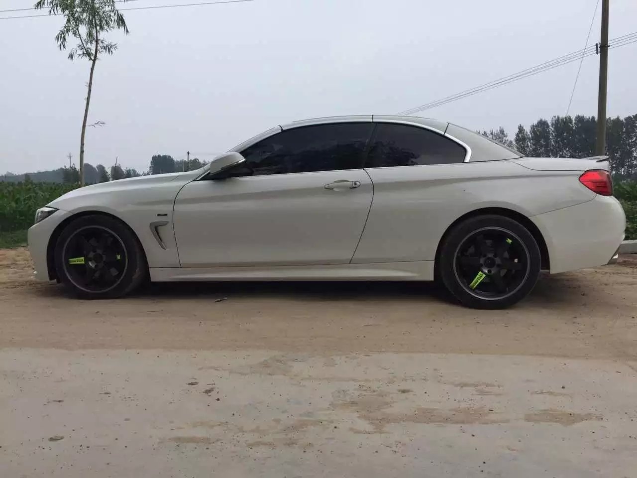 感謝車主發(fā)來裝車美圖：寶馬、裝綠標(biāo) TE37 、18寸，絕對是收藏貨！漂亮！