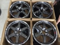 日本正品 RAYS TE37SL 灰色紅標(biāo) 112 18寸