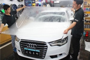 長沙汽車改裝店 全車UPPF透明漆面保護膜 奧迪A6全車UPPF美國頂級進口透明膜