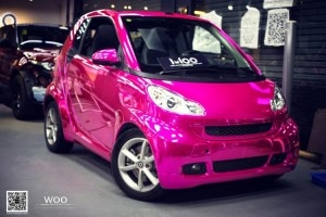 奔馳smart改色貼膜電鍍粉