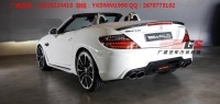 奔馳SLK200 SLK300 R172改裝WALD大包圍碳纖維尾翼后唇排氣管
