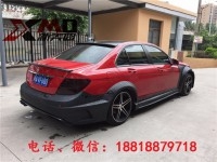 奔馳 W204 C級C180C200C260改裝BLACK SERIES寬體大包圍碳纖機(jī)蓋