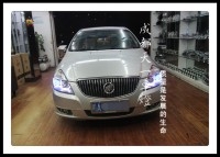 成都別克凱越改車燈|成都凱越車燈改裝雙光透鏡歐司朗氙氣燈