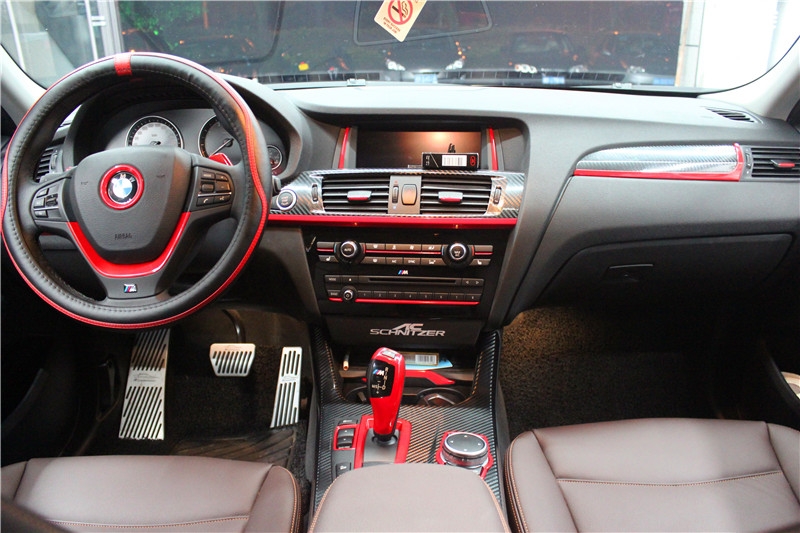 長(zhǎng)沙汽車內(nèi)飾改色 寶馬X4全車內(nèi)飾碳維貼膜 內(nèi)飾板改色貼膜