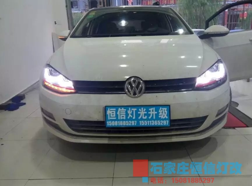 【石家莊恒信改車燈專業(yè)燈光升級】高七前來升級雙U大燈，NTTK高性能套裝