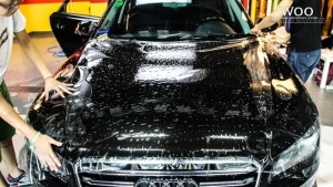 奧迪A8貼膜汽車隱形車衣施工