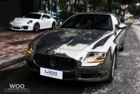 瑪莎拉蒂總裁車身改色貼膜電鍍鎢鋼