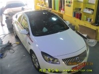 別克君威貼黑頂 黑色車頂膜 車頂貼亮光黑色膜 全景天窗貼膜