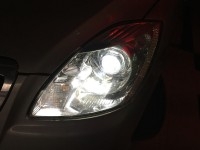 嘉定改燈店 福田蒙派克車燈升級(jí)亮度 改裝小糸Q5透鏡 歐司朗氙氣燈 法雷奧安定器
