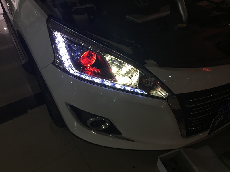 嘉定改燈店 納智捷優(yōu)6車燈任何提升亮度？ 改小糸Q5透鏡 巖崎氙氣燈 日行燈 惡魔眼