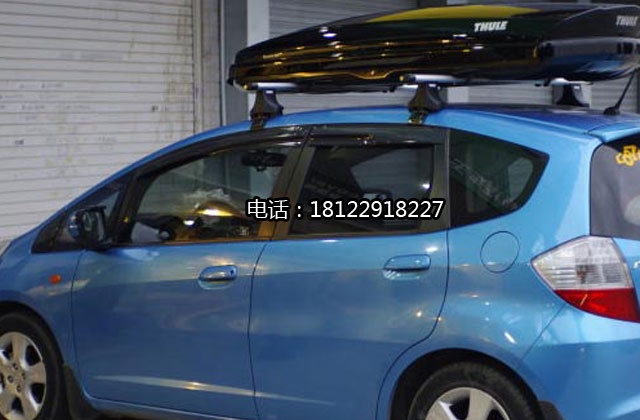 本田飛度安裝拓樂車頂行李架及行李箱實車（多圖）