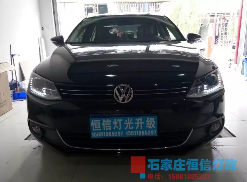 【石家莊恒信改燈專業(yè)燈光升級】速騰升級GLI淚眼大燈