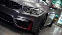 寶馬M4車身改色貼膜電光金屬碳灰