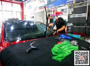 龍膜好不好│武漢龍膜汽車貼膜│奔馳GLA220全車頂級龍膜套餐