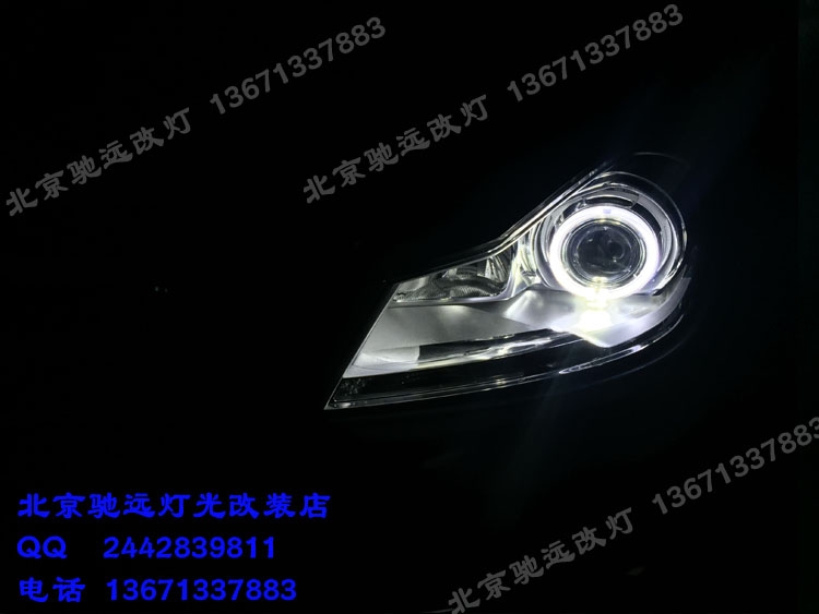 奔馳C180 C200改裝奧迪Q5小糸透鏡 北京改燈