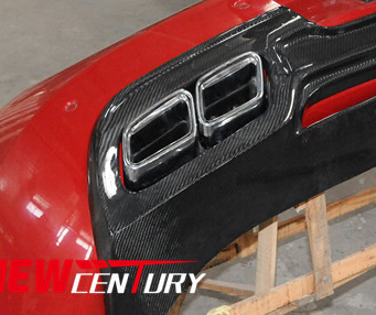 超跑奔驰SLS AMG改装碳纤维4出后唇 碳纤维GT定风翼