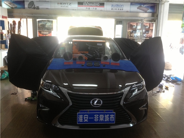 【淮安非常城市汽車音響改裝】-雷克薩斯ES200改裝意大利赫茲HSK163三分頻喇叭音響+四門加強(qiáng)版隔音。音質(zhì)出眾效果好