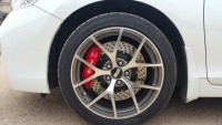 九代雅阁改装意大利brembo f50刹车套装装车效果图