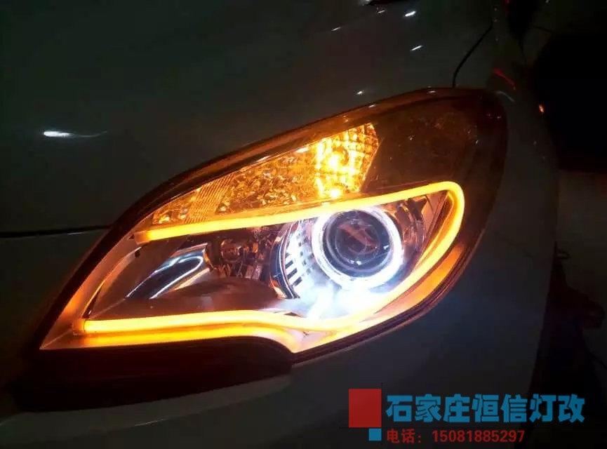 【石家莊改車燈專業(yè)燈光升級(jí)】石家莊昂克拉升級(jí)車燈，日行燈~