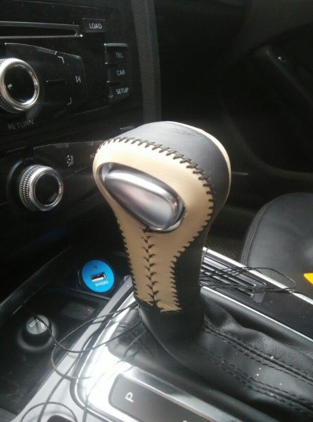 奧迪A4縫專車專用真皮方向盤，簡單大氣