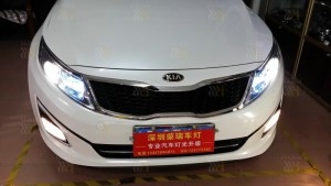 【深圳榮瑞改裝】起亞K5車燈改裝 氙氣大燈改裝升級海拉5透鏡+進口德國原裝博